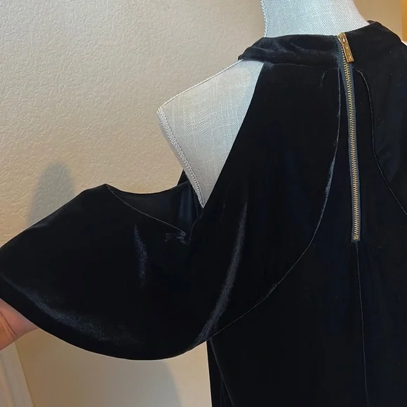 CALVIN KLEIN WOMEN’S BLACK VELVET BLOUSE L - Picture 5 of 12
